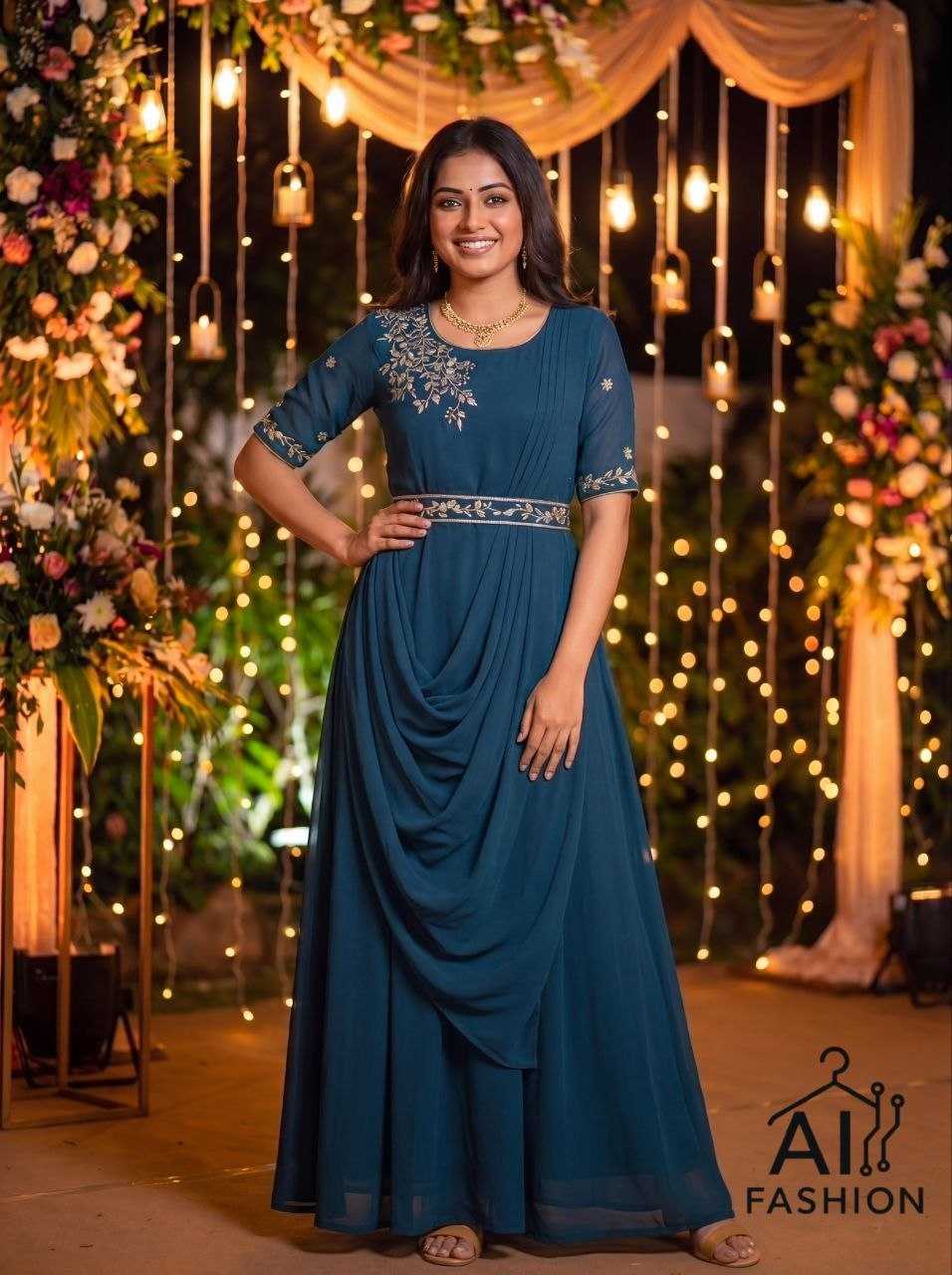 GOWN WITH BELT