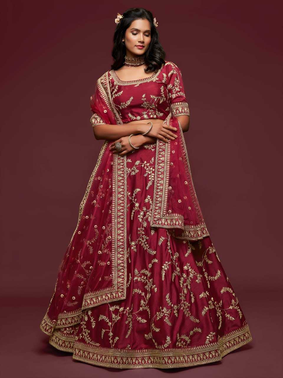 MAROON LEHENGA