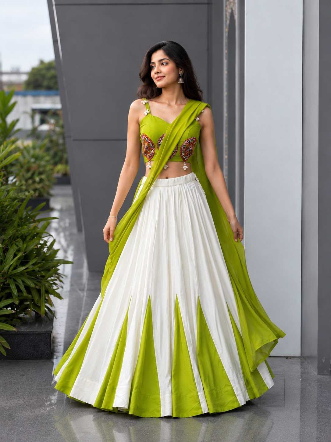 GREEN LEHENGA