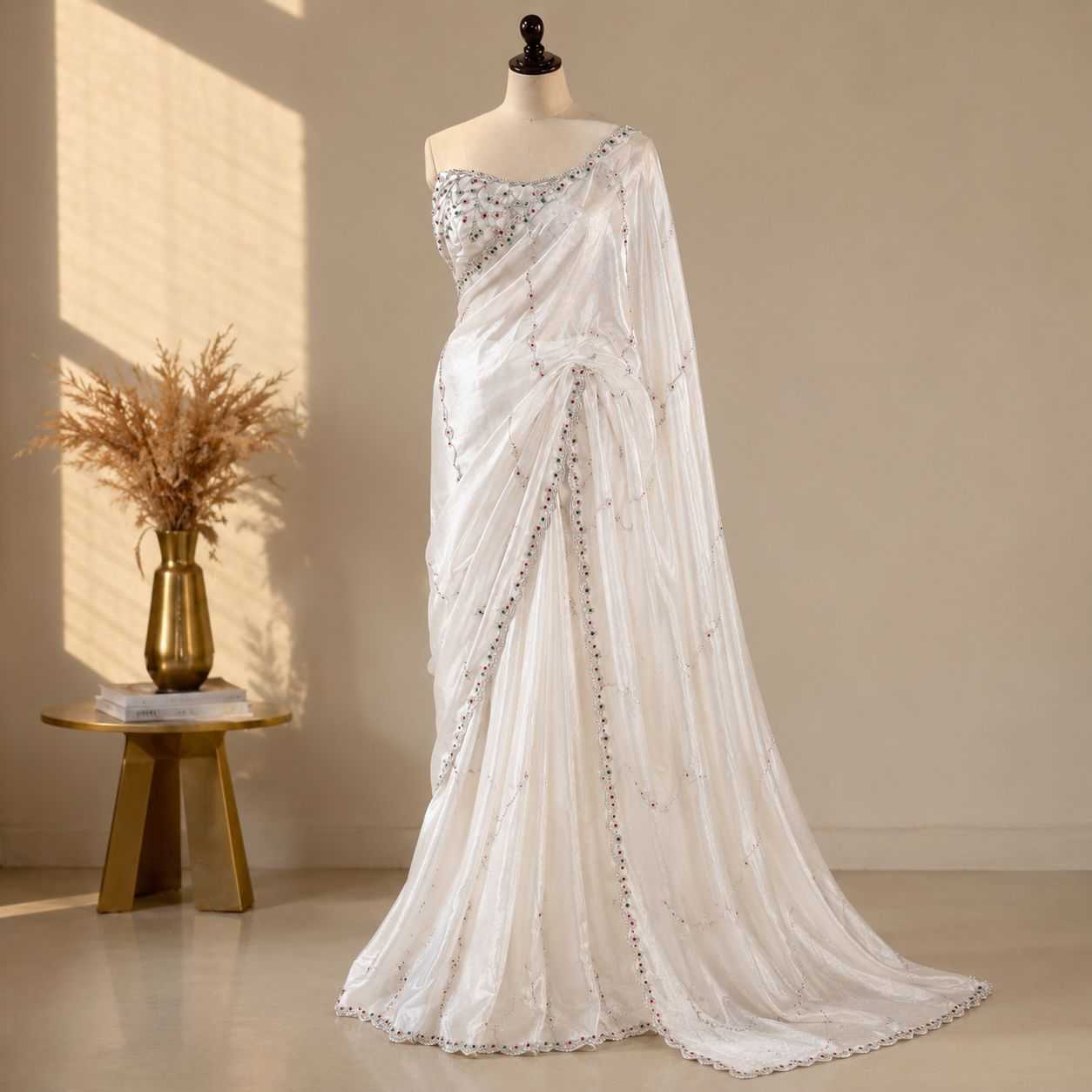 SILK SAREES WITH STONE WORK