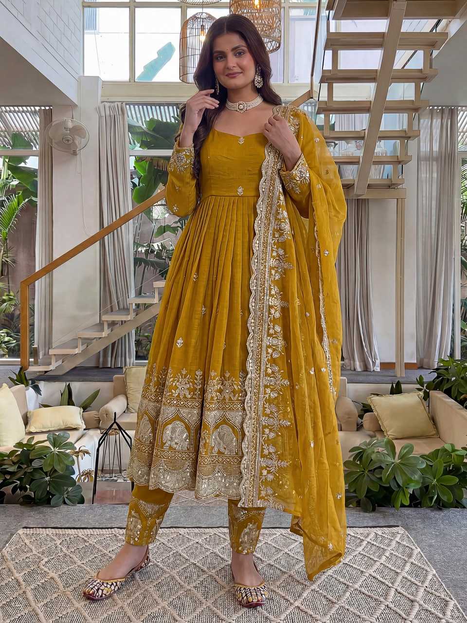 EMBROIDERED GOWN