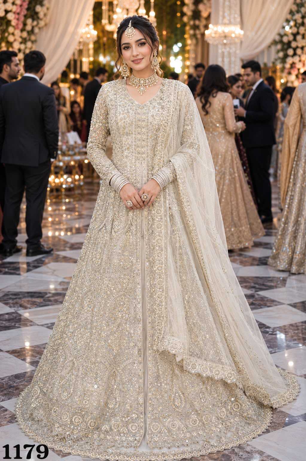 NET LEHENGA CHOLI