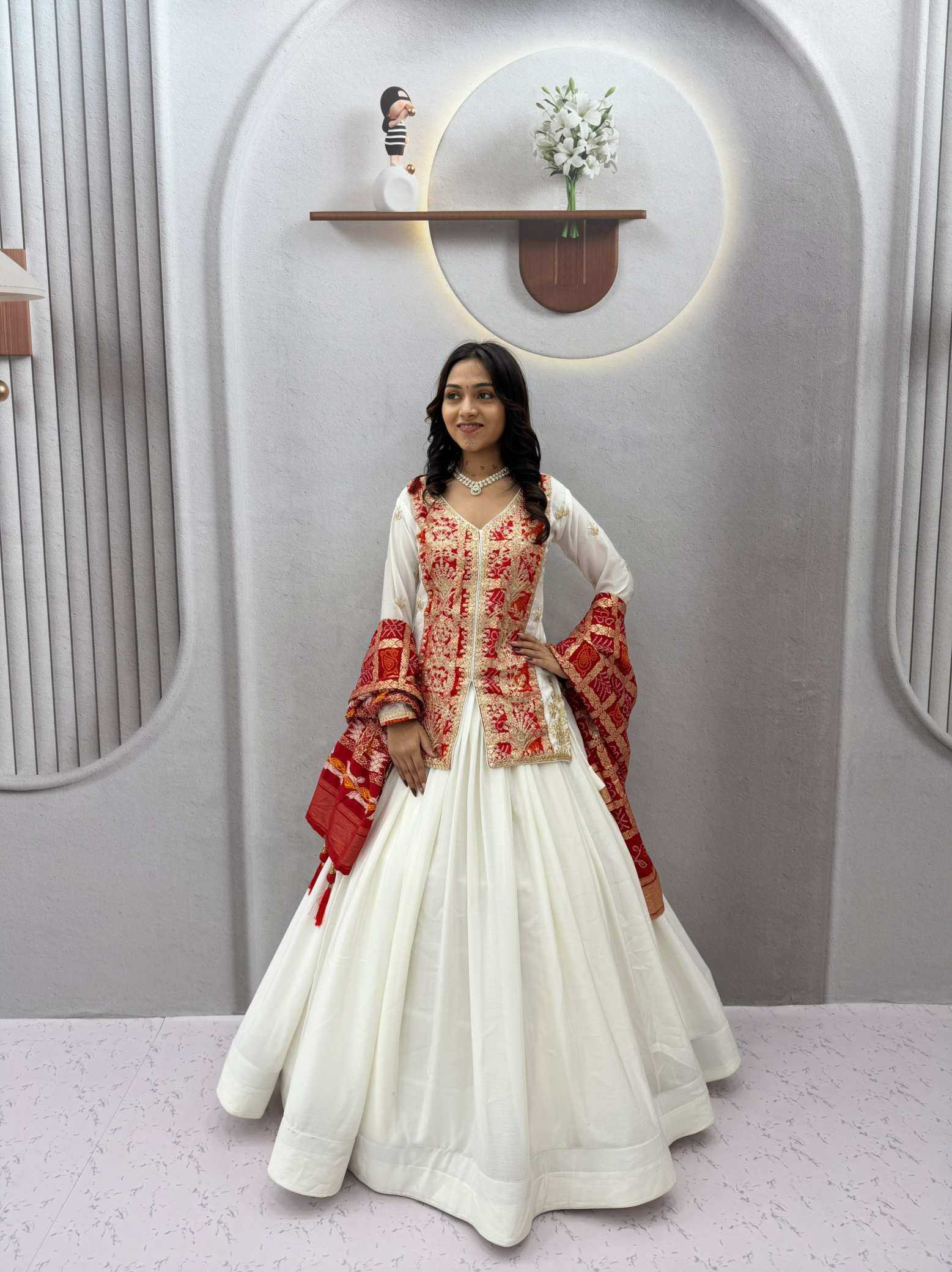 THREAD WORK LEHENGA