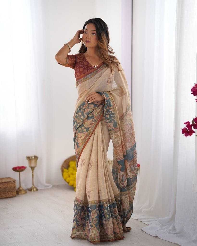  LINEN SILK SAREES