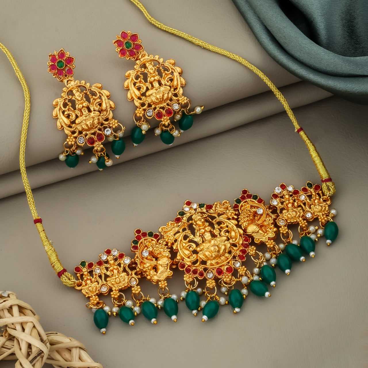 YNF Wholesale Brass Choker Necklaces KESH191 | Surat Manufacturer