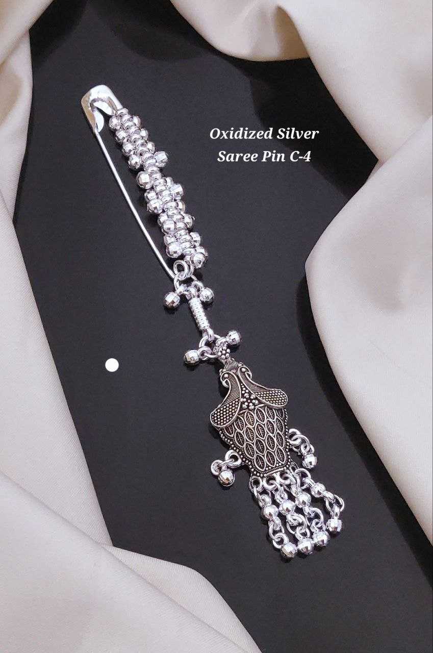 YNF Wholesale Brass Silver Saree Pin KESH193 | Surat Manufacturer