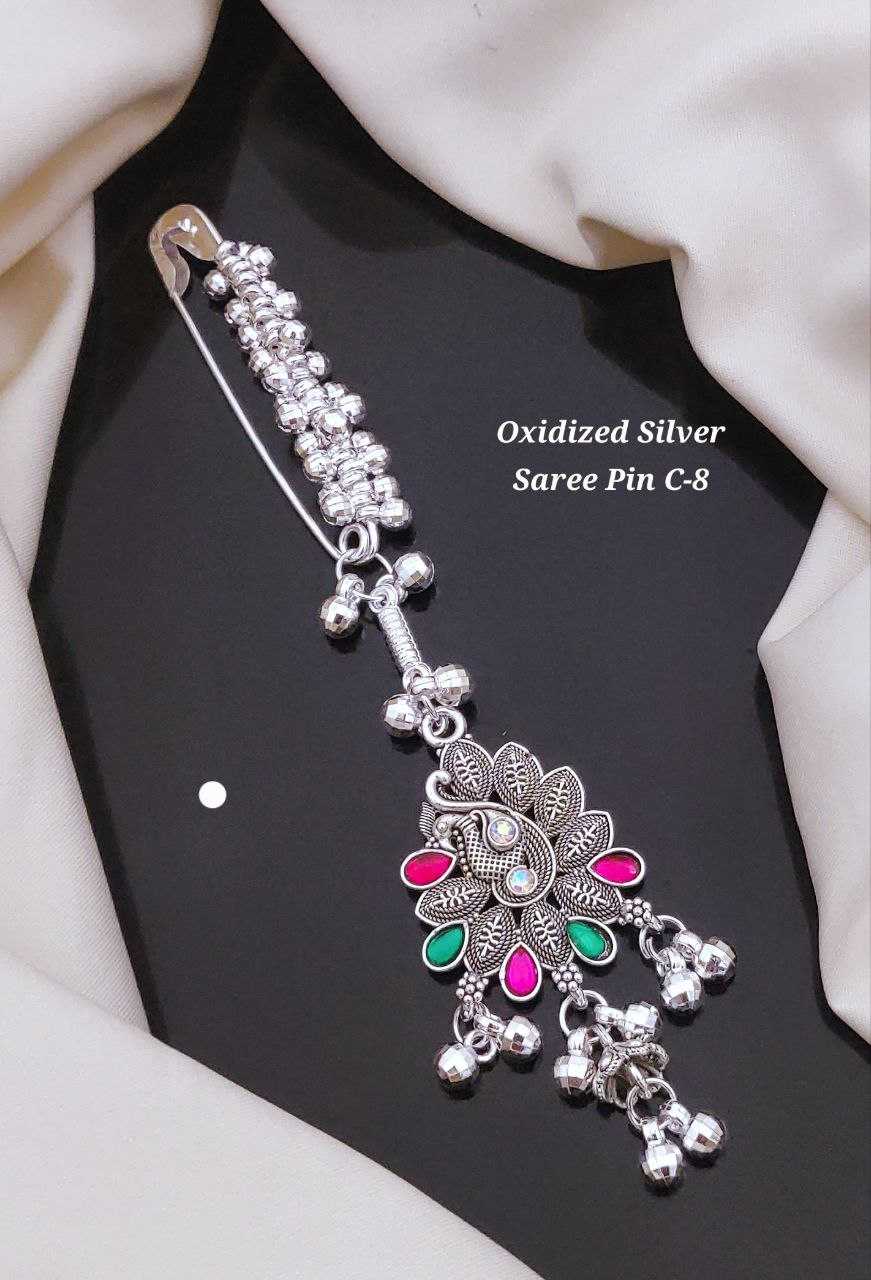 YNF Wholesale Brass Silver Saree Pin KESH193 | Surat Manufacturer