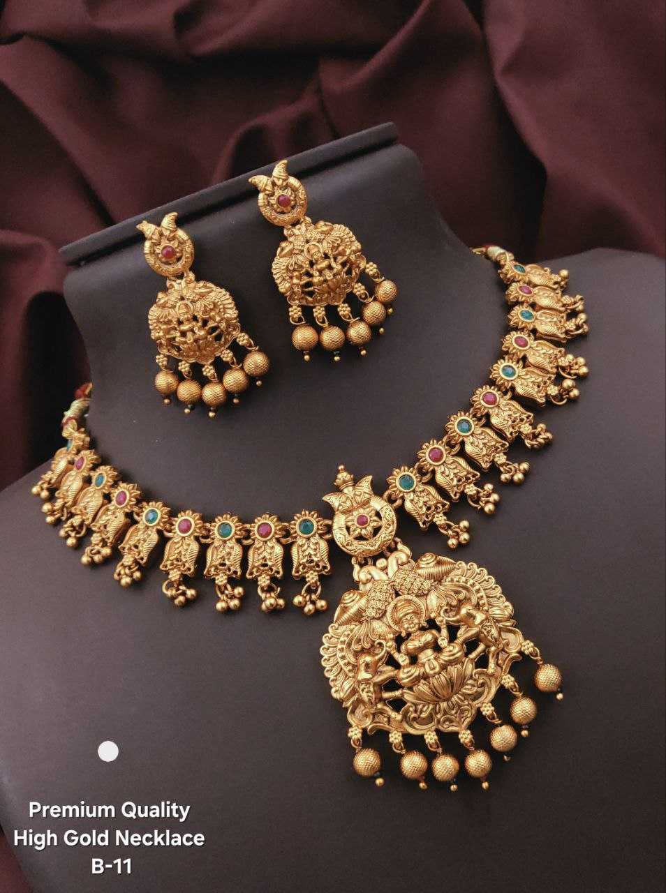 YNF Wholesale Brass Golden Necklace Set KESH193 | Surat Manufacturer