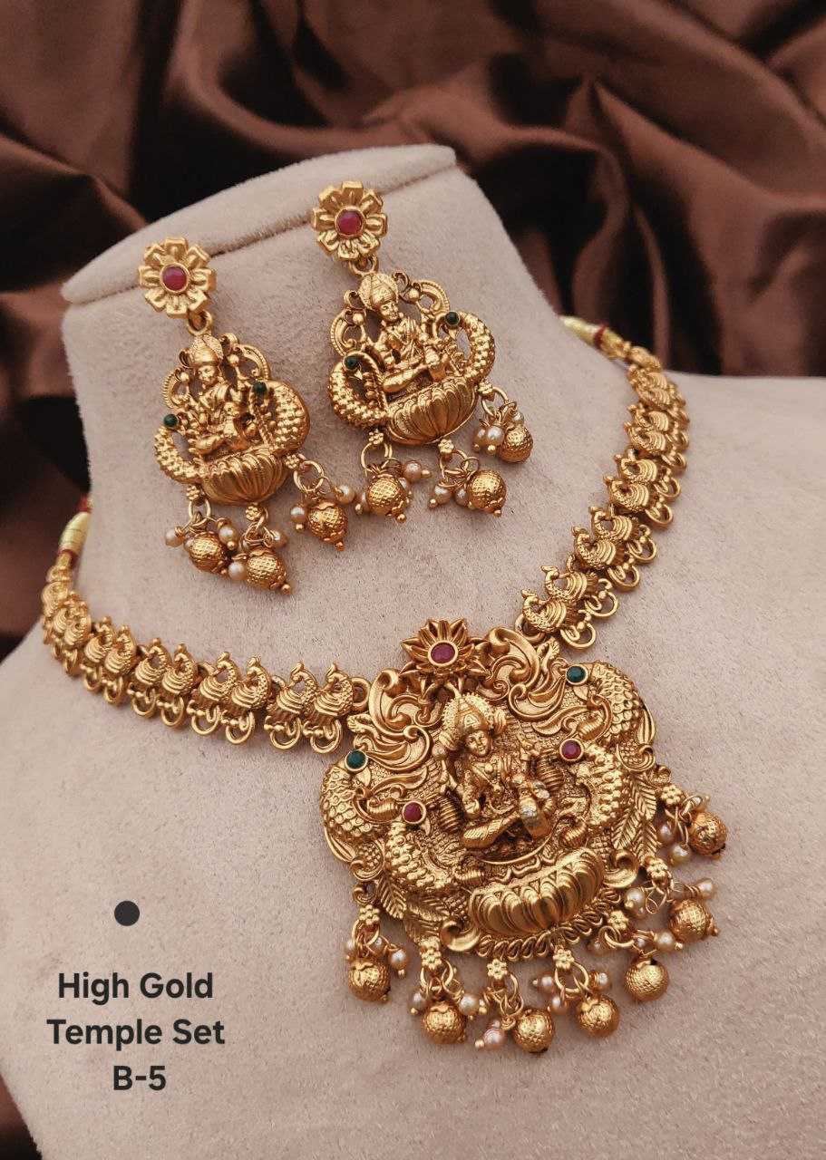 YNF Wholesale Brass Golden Necklace Set KESH193 | Surat Manufacturer