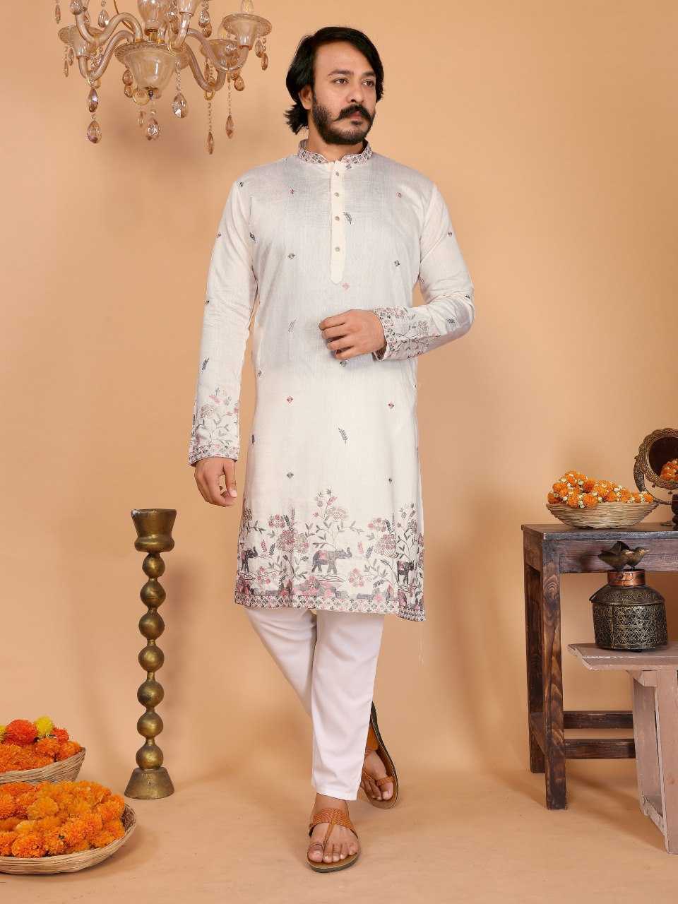 YNF Wholesale Cotton Mens Kurta Pyjama KESH629 05 | Surat Manufacturer
