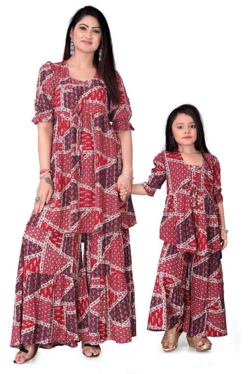 YNF Wholesale Reyon Cotton Mother Daughter Matching Gowns KESH620 BALIKA VADHU | Surat Manufacturer