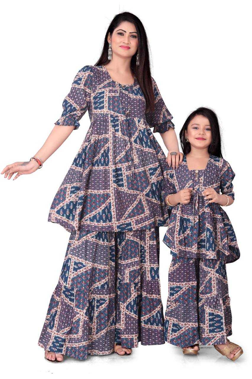 YNF Wholesale Reyon Cotton Mother Daughter Matching Gowns KESH620 BALIKA VADHU | Surat Manufacturer