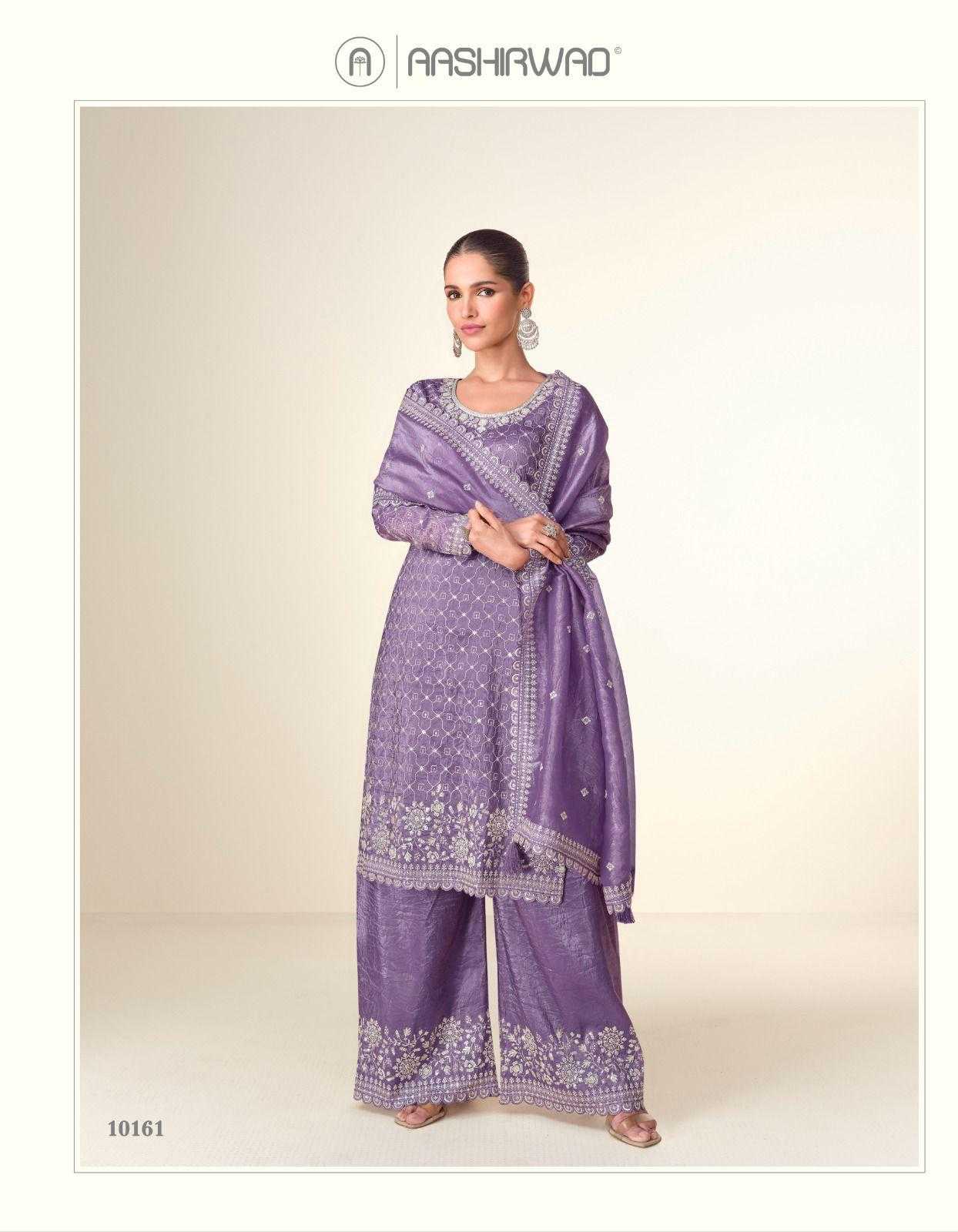 YNF Wholesale Tissue Palazzo Suit KESH481 AASHIRWAD ISHITA 10158 | Surat Manufacturer