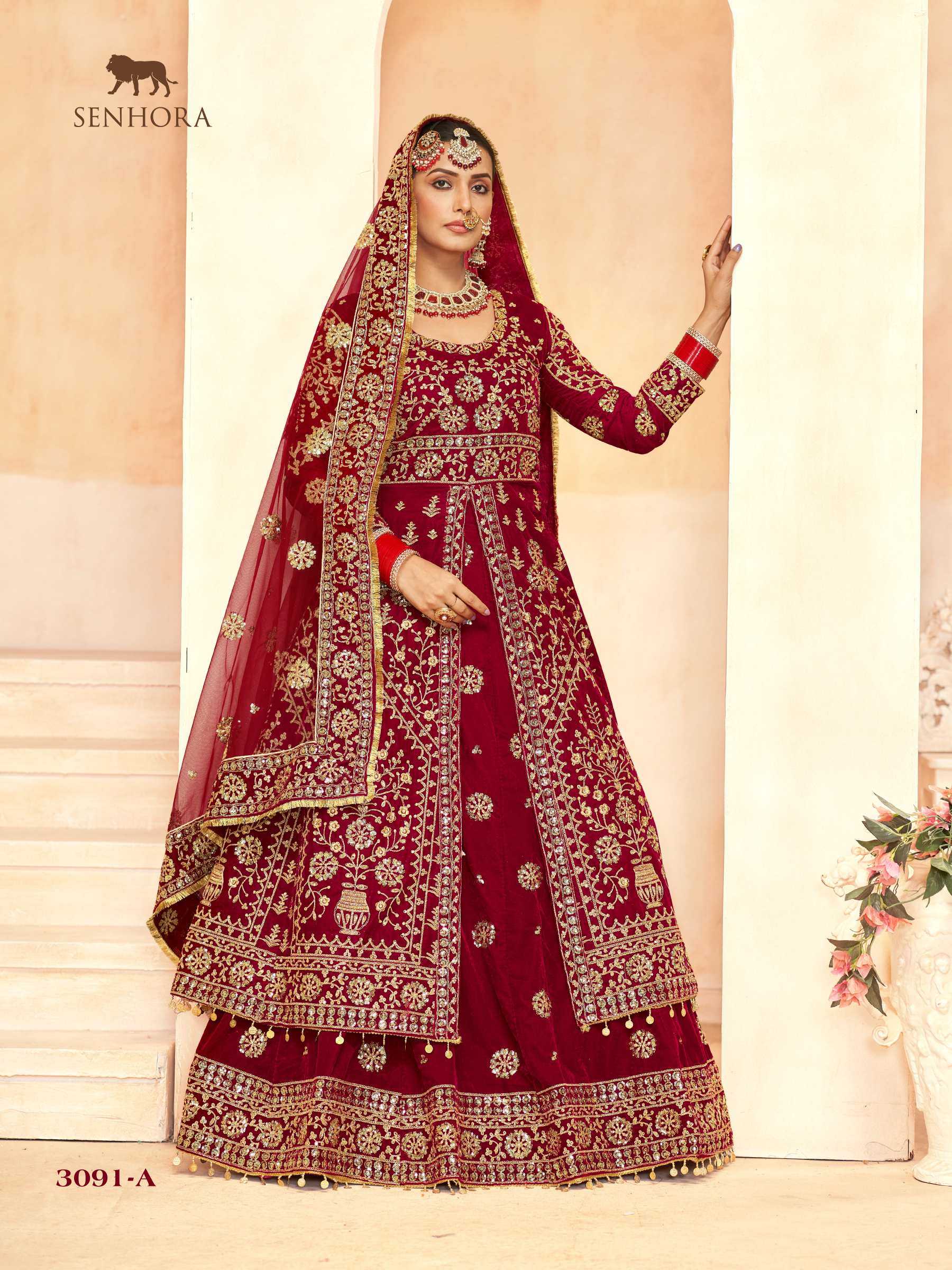 YNF Wholesale Velvet Designer Lehenga KESH630 KASHISH 3091A | Surat Manufacturer