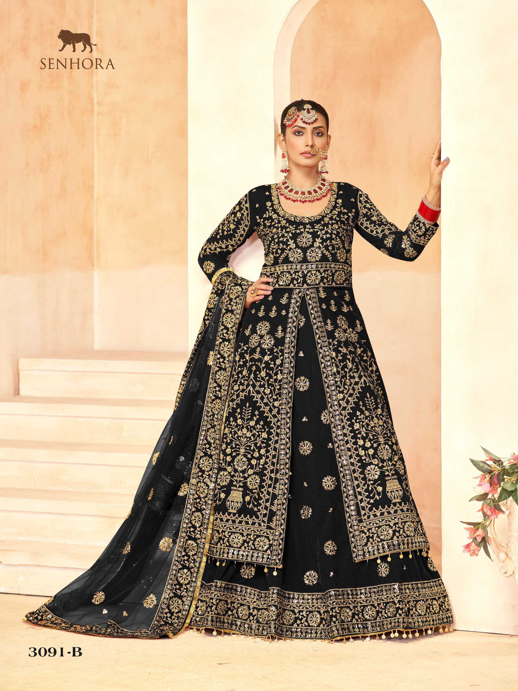 YNF Wholesale Velvet Designer Lehenga KESH630 KASHISH 3091A | Surat Manufacturer