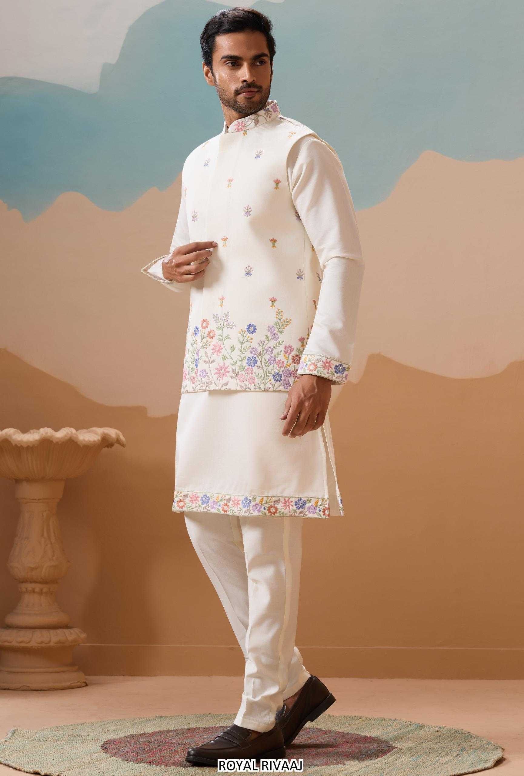 YNF Wholesale Viscose Embroidered Kurta Pajama KESH481 Royal Rivaaj | Surat Manufacturer