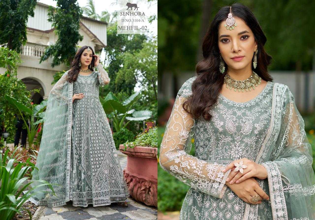 YNF Wholesale Butterfly Net Anarkali Gown KESH530 SENHORA MEHFIL-2 | Surat Manufacturer