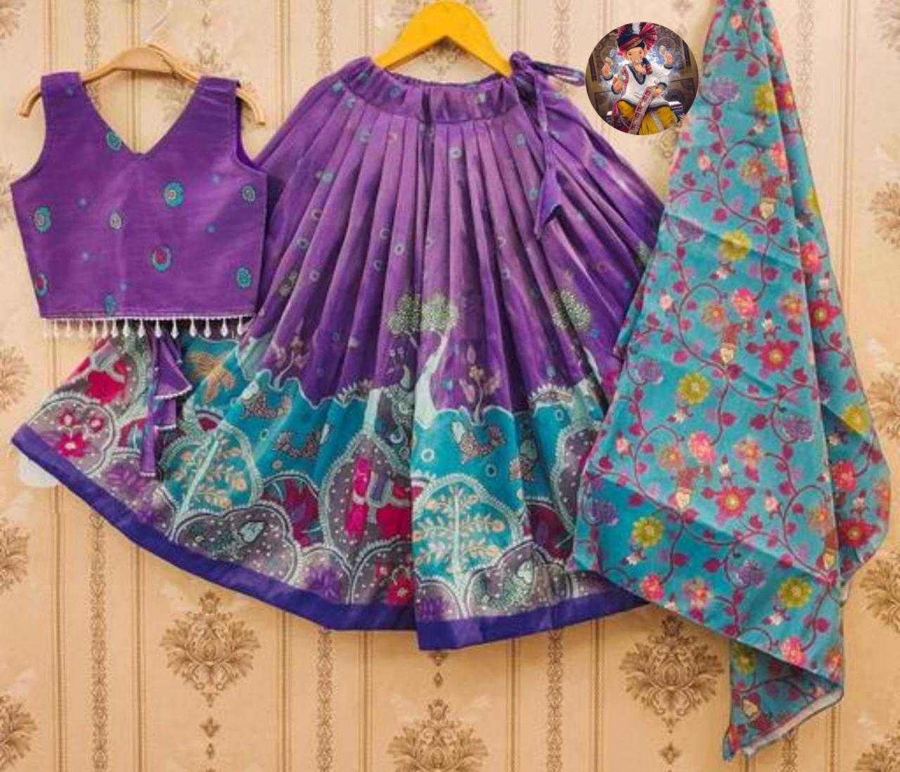 YNF Wholesale Chinon Silk Kids Lehenga RIN235 1001 | Surat Manufacturer
