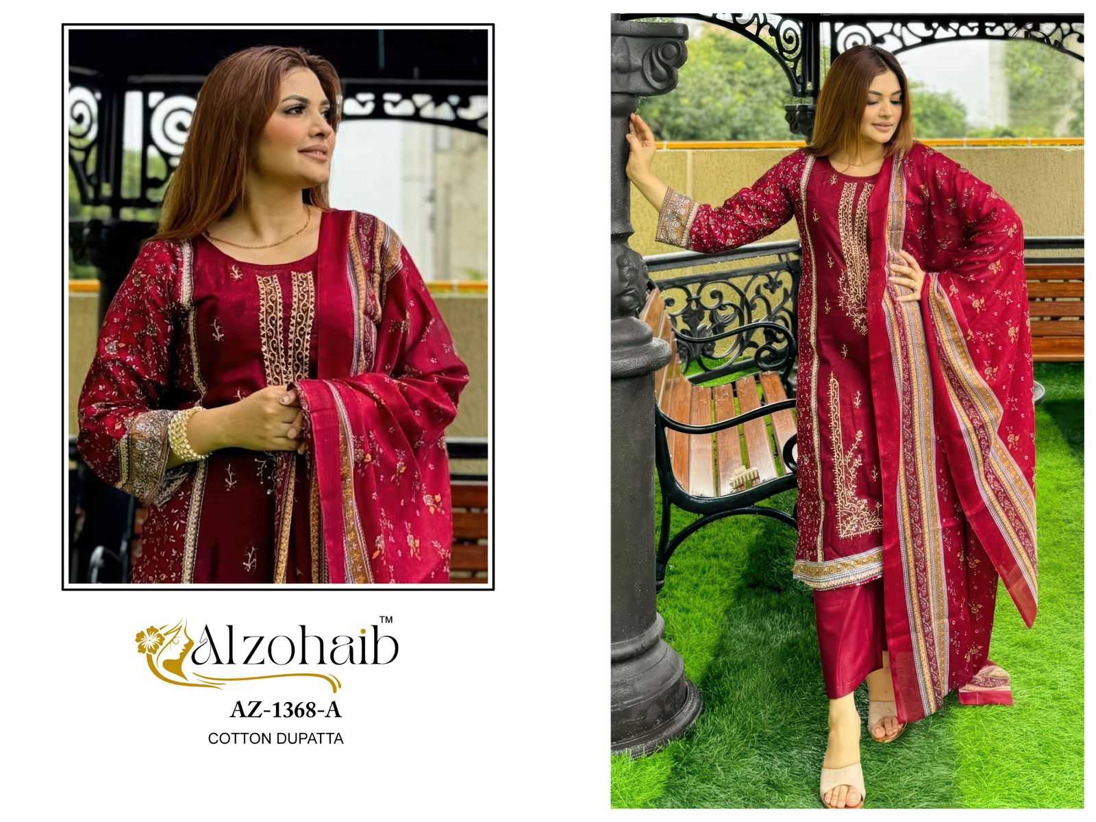 YNF Wholesale Cotton Unstitched Suits KESH586 ALZOHAIB 1368 | Surat Manufacturer