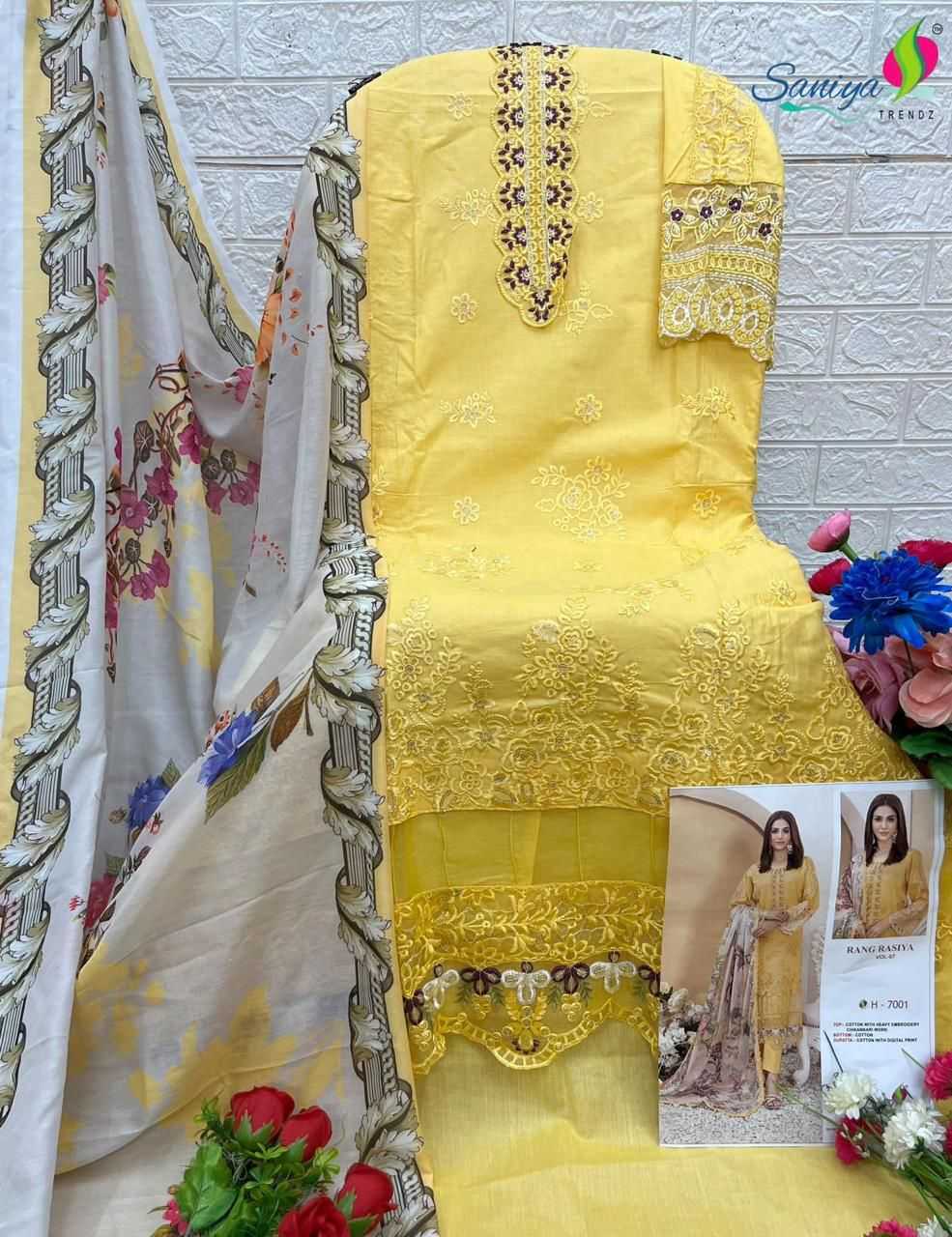 YNF Wholesale Cotton Unstitched Suits KESH586 SANIYA RANGRASIYA chikankari vol -07 | Surat Manufacturer