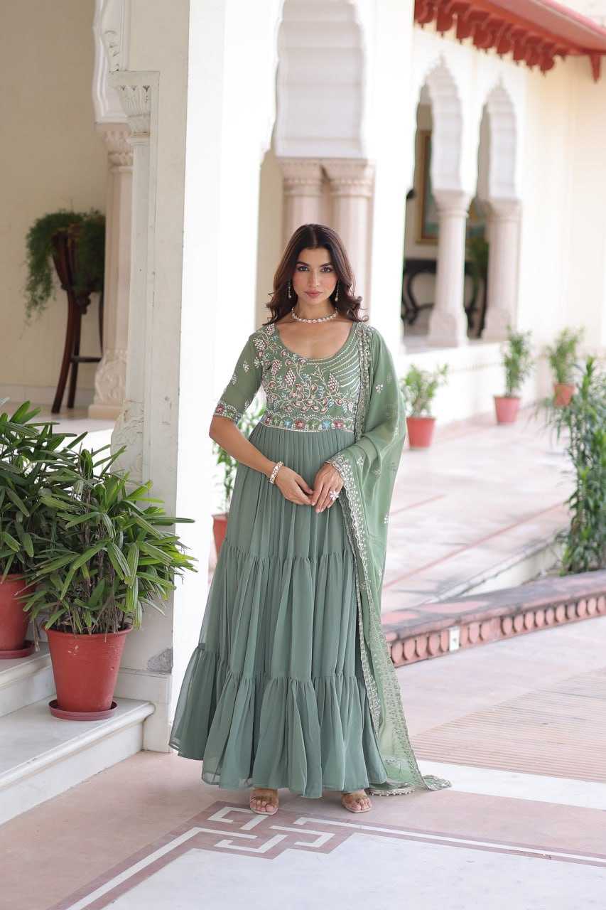 YNF Wholesale Faux Blooming Fancy Gowns KESH489 1213 | Surat Manufacturer