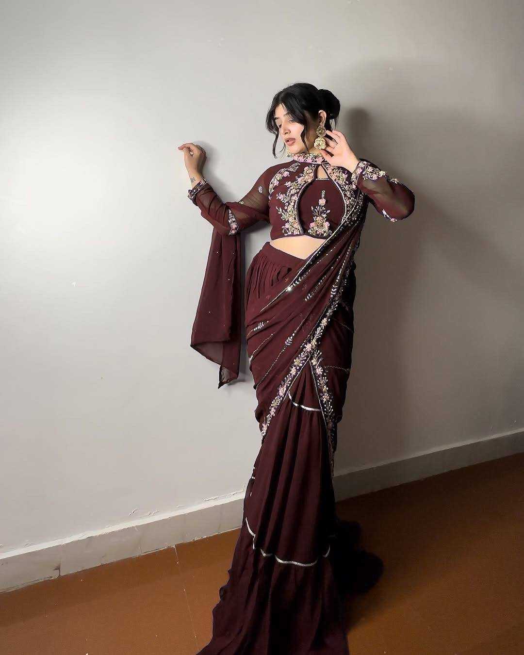 YNF Wholesale Faux Georgette Lehenga Sarees RIN110 280 | Surat Manufacturer