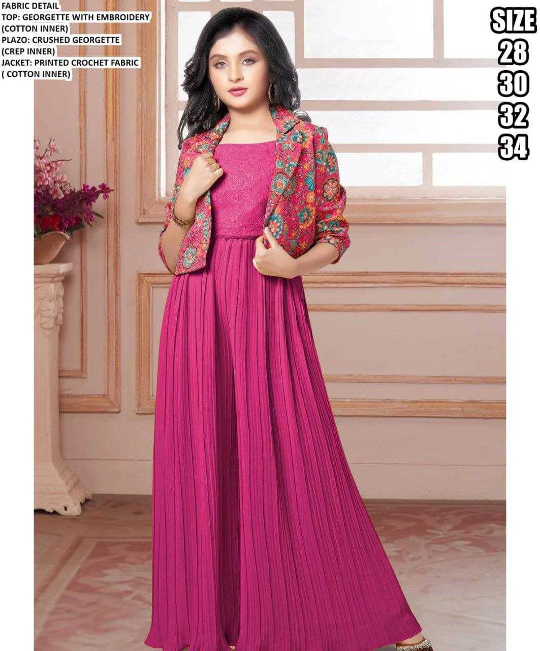 YNF Wholesale Georgette Kids Festive Wear KESH461 179 | Surat Manufacturer