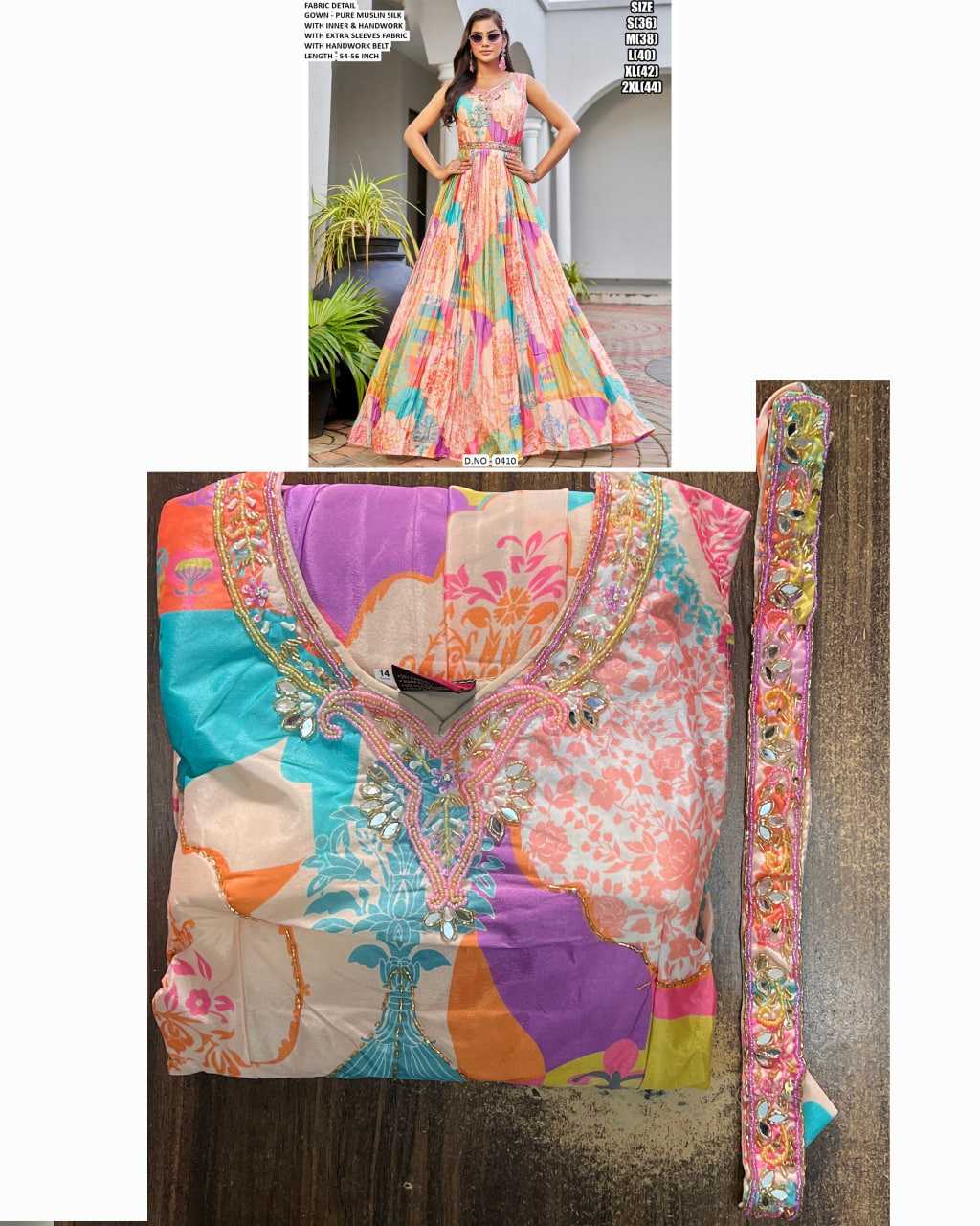 YNF Wholesale Heavy Muslin Fancy Gowns KESH481 SAHIL | Surat Manufacturer