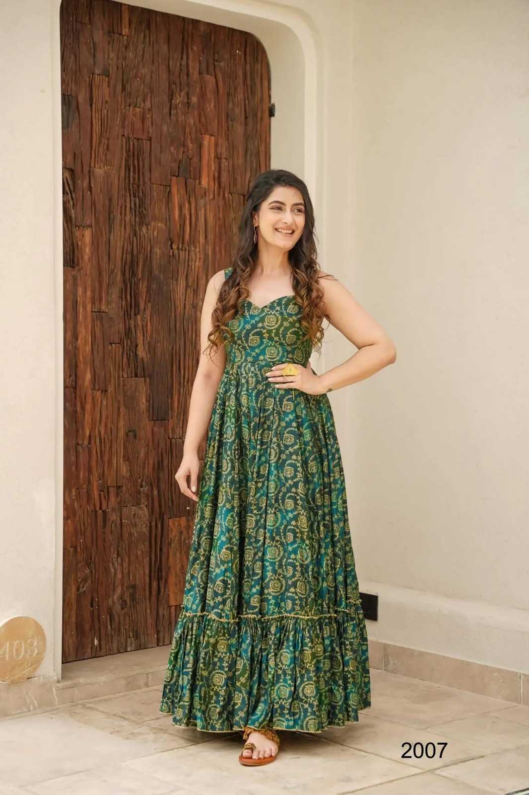 YNF Wholesale Heavy Rayon Long Gowns KESH530 LUCAYA VOL-20 2001 | Surat Manufacturer