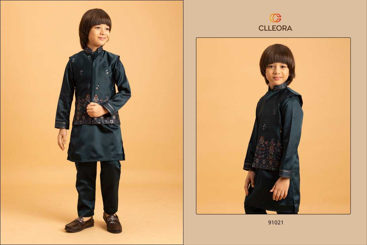 Ynf Malay Satin Silk  Kids Wear Festive Collections Wholesale Kids Festive Wear Boys Ethnic Wear Baby Boy Kurta Set Manufacturer - YNF Online