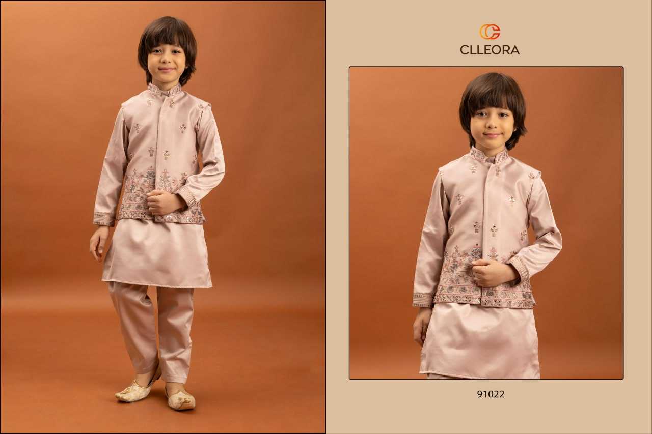 Ynf Malay Satin Silk  Kids Wear Festive Collections Wholesale Kids Festive Wear Boys Ethnic Wear Baby Boy Kurta Set Manufacturer - YNF Online