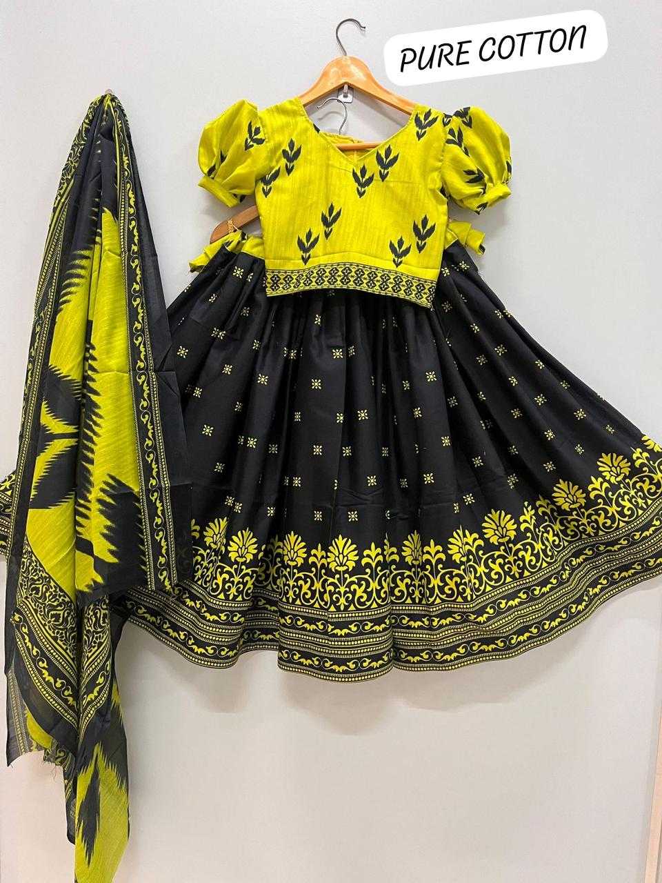 YNF Wholesale Pure Cotton Girls Cotton Frocks RIN235 CANVAS | Surat Manufacturer