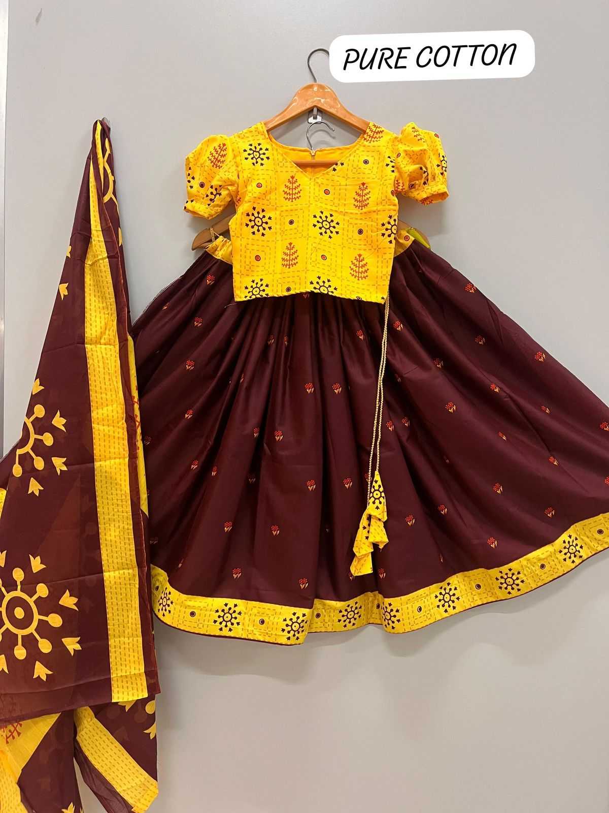 YNF Wholesale Pure Cotton Girls Cotton Frocks RIN235 CANVAS | Surat Manufacturer