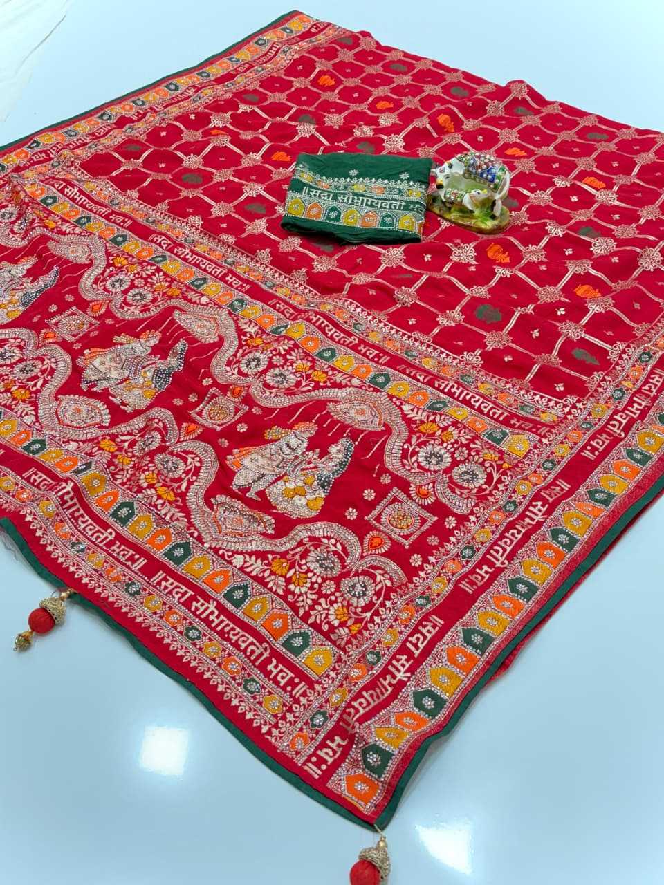 YNF Wholesale Pure Viscos Jacquard Saree KESH584 Karvachauth | Surat Manufacturer