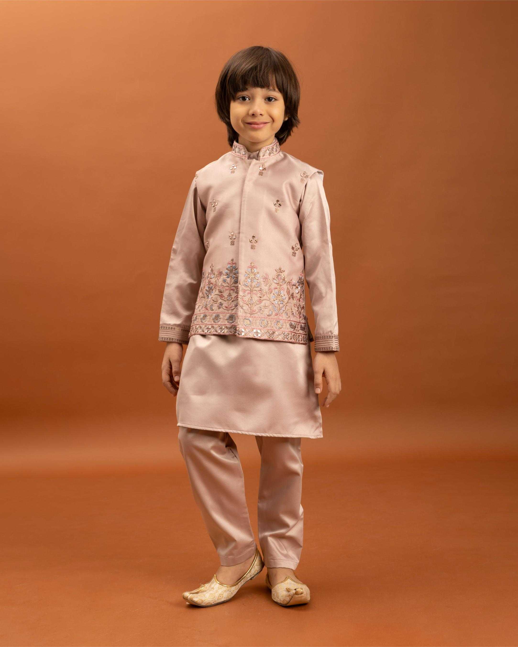 YNF Wholesale Satin Boys Kurta Pyjama RIN202 ETHNI KIDZ 91021 | Surat Manufacturer