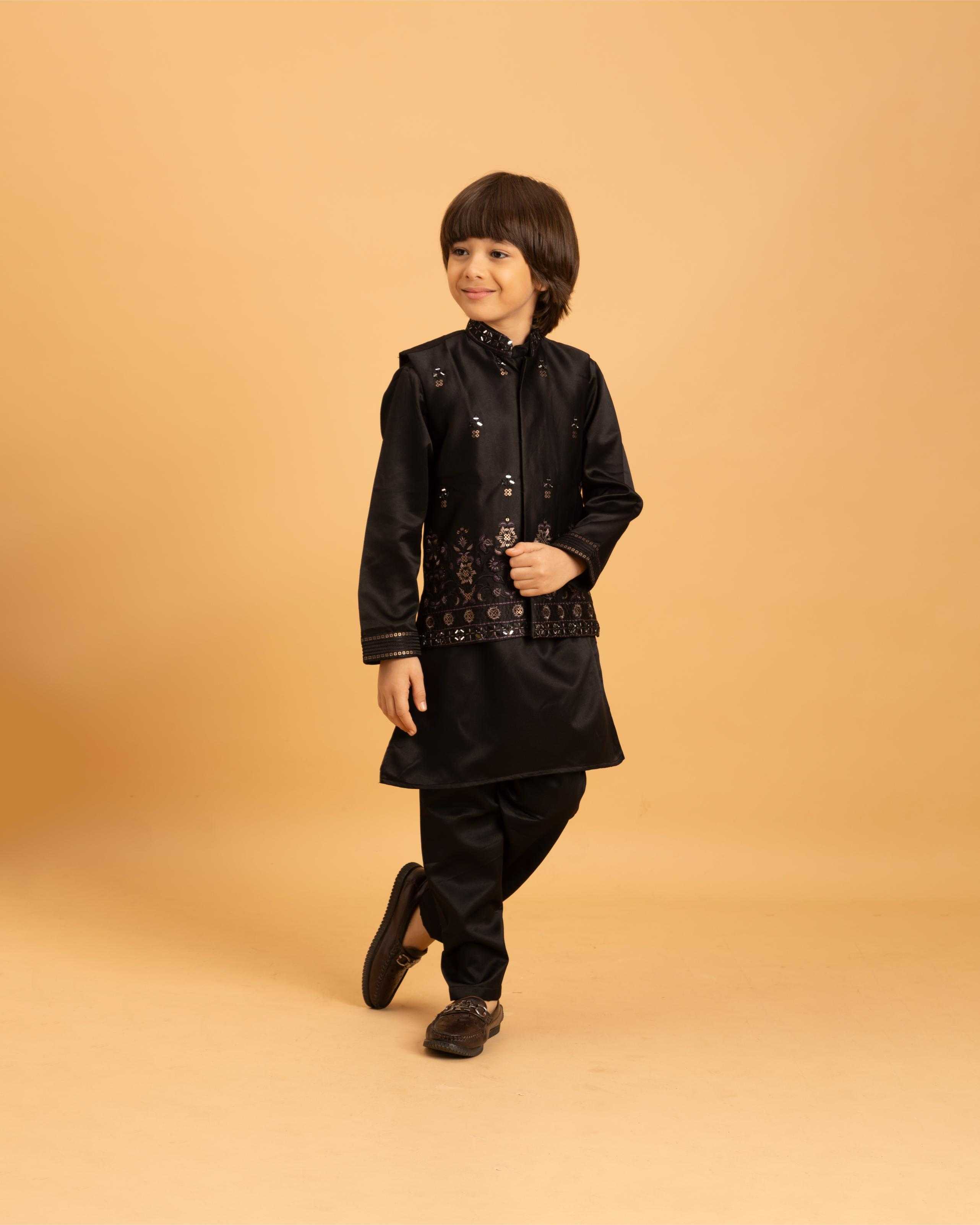 YNF Wholesale Satin Boys Kurta Pyjama RIN202 ETHNI KIDZ 91021 | Surat Manufacturer
