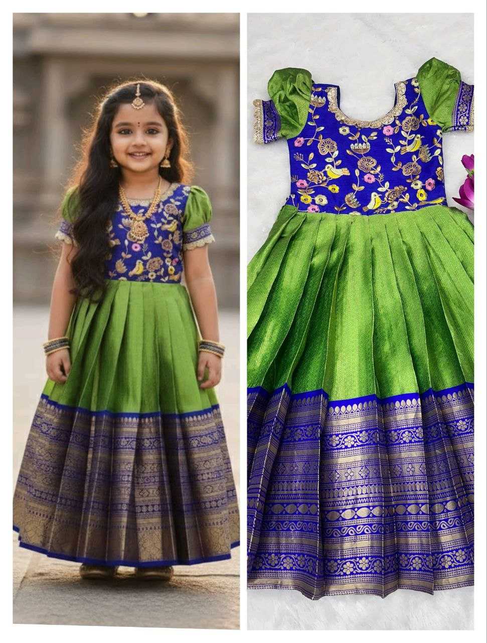 YNF Wholesale Silk Kids Gown RIN161 MANYA | Surat Manufacturer