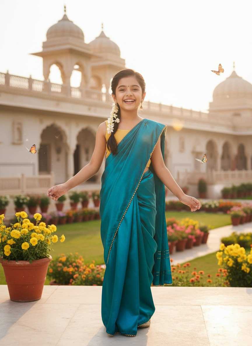 YNF Wholesale Banglori Silk Kids Saree Dress KESH505 017 | Surat Manufacturer