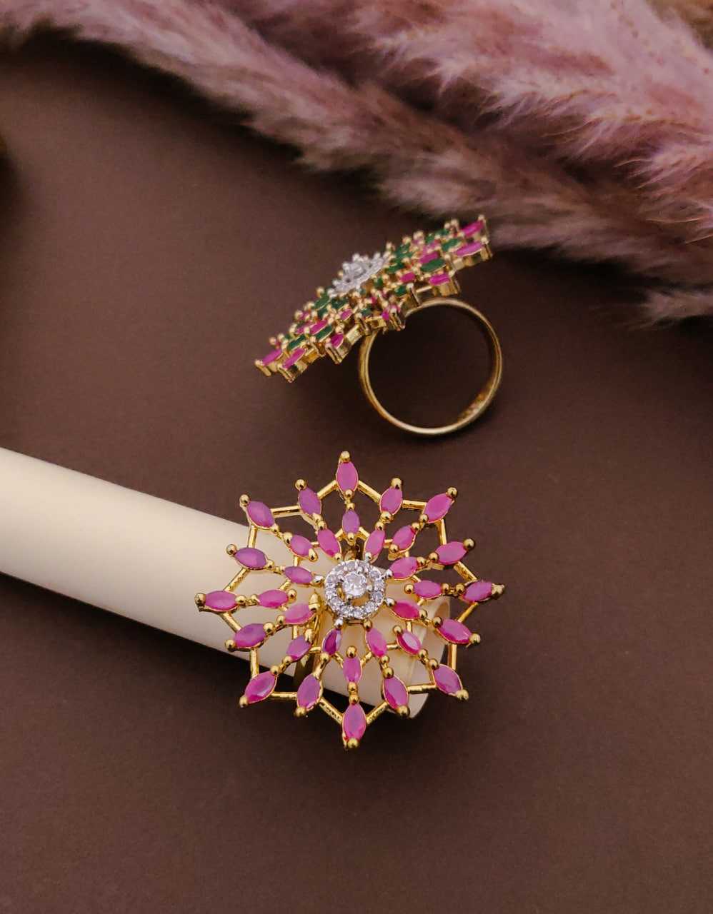 YNF Wholesale Brass Diamond Rings KESH191 129 | Surat Manufacturer