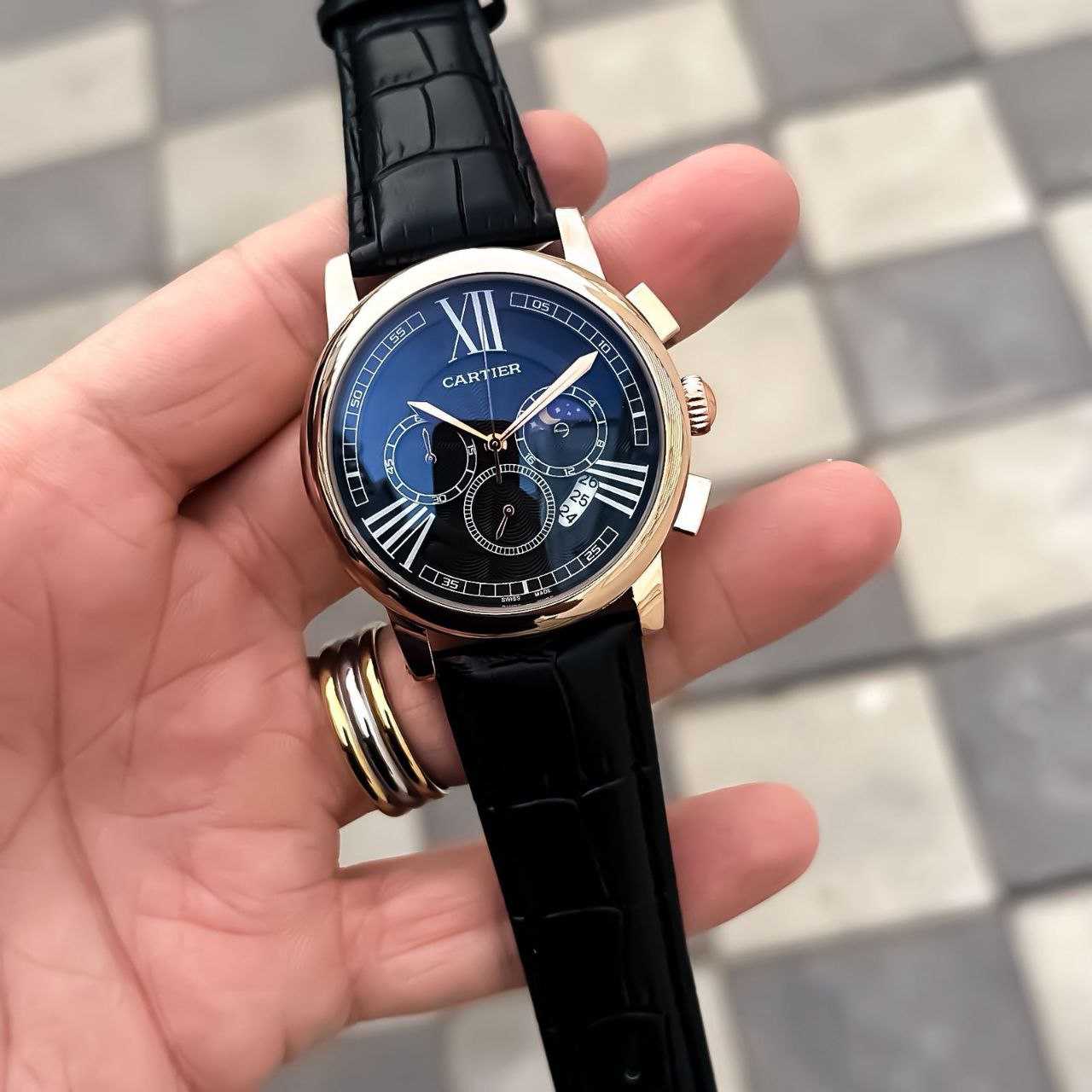 YNF Wholesale Brass Mens Fashion Watches KESH595 Cartier Chronograph | Surat Manufacturer