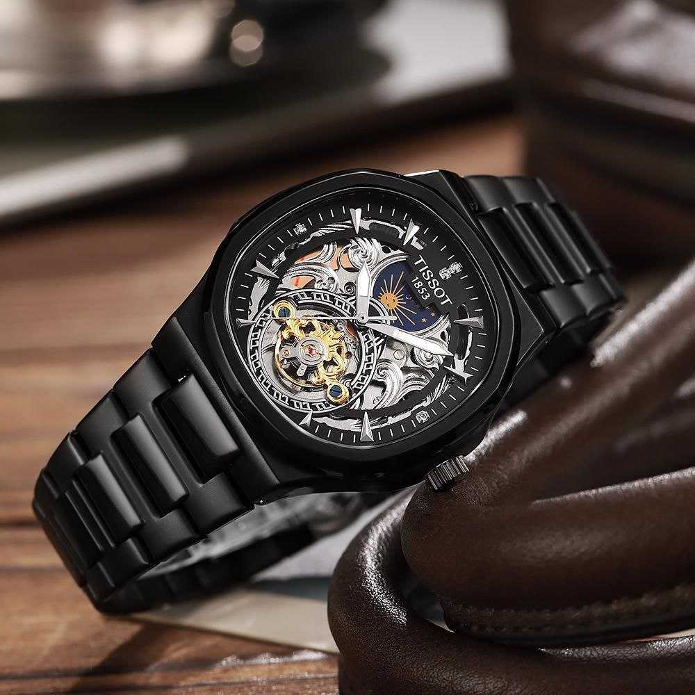 YNF Wholesale Brass Mens Automatic & Mechanical Watches KESH595 Tissot Sun-Moon | Surat Manufacturer