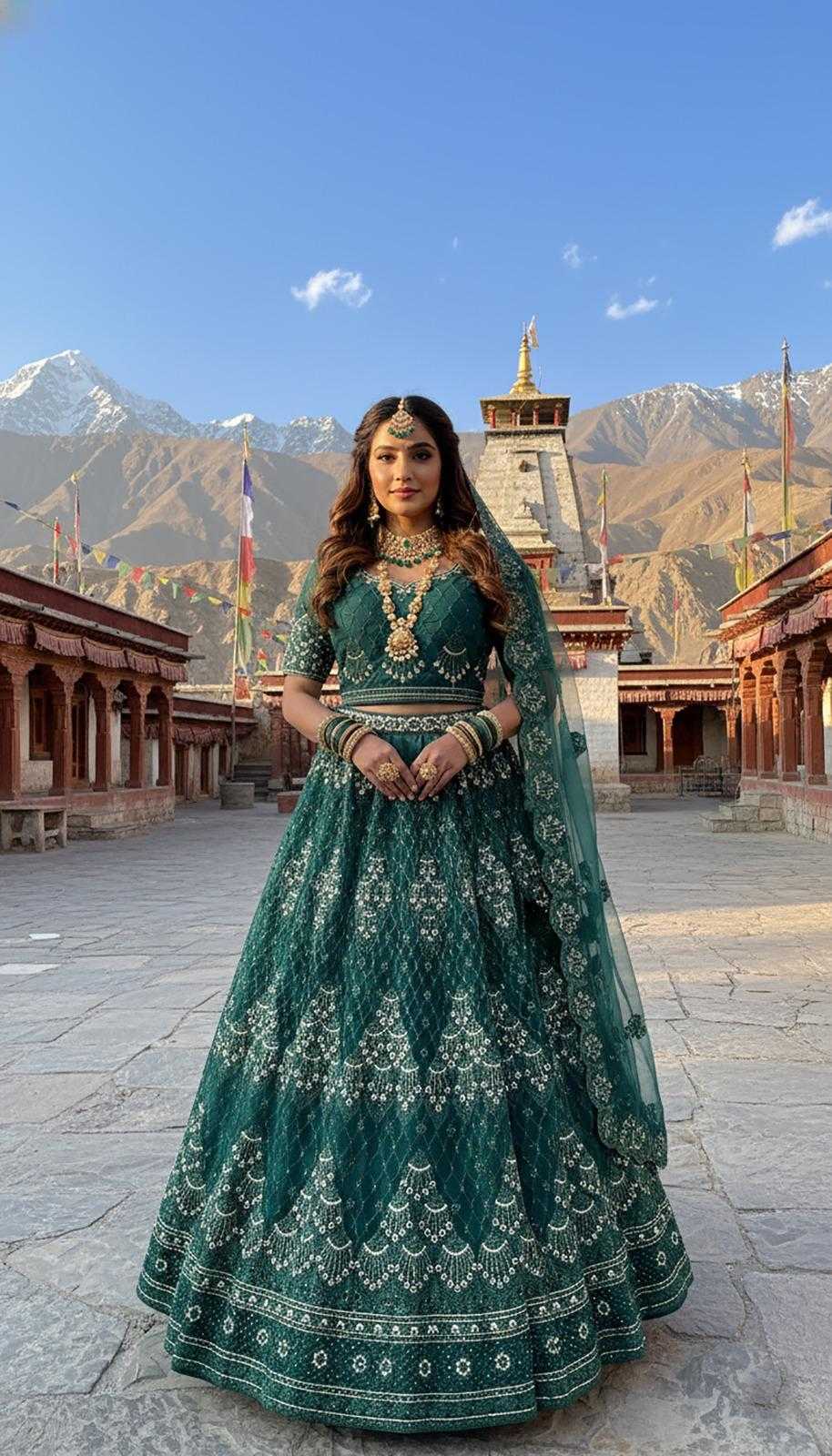 YNF Wholesale Butterfly Net Wedding Lehenga KESH481 JARKAN | Surat Manufacturer