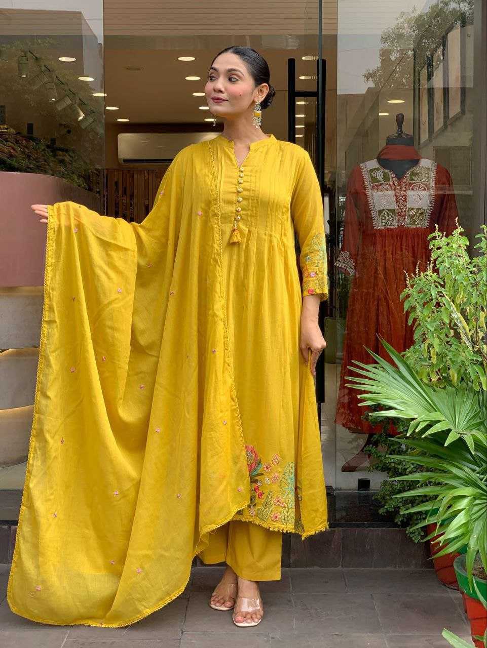 YNF Wholesale Chanderi Silk Chanderi Suit RIN217 355 | Surat Manufacturer