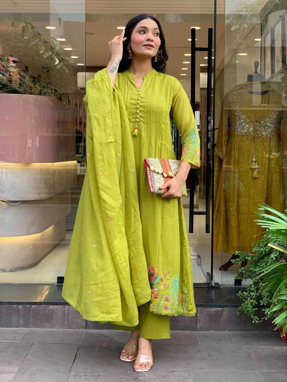 YNF Wholesale Chanderi Silk Chanderi Suit RIN217 355 | Surat Manufacturer