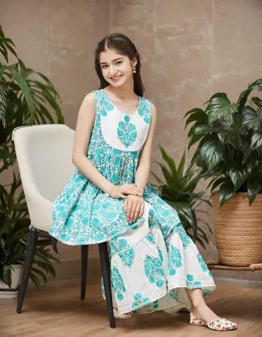 YNF Wholesale Cotton Kids Sharara KESH642 011 | Surat Manufacturer