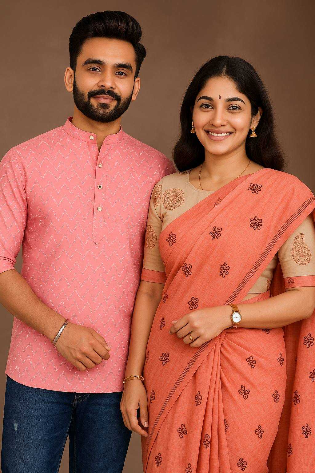 YNF Wholesale Cotton Couple Matching Ethnic Outfits KESH642 DEVI 2 | Surat Manufacturer