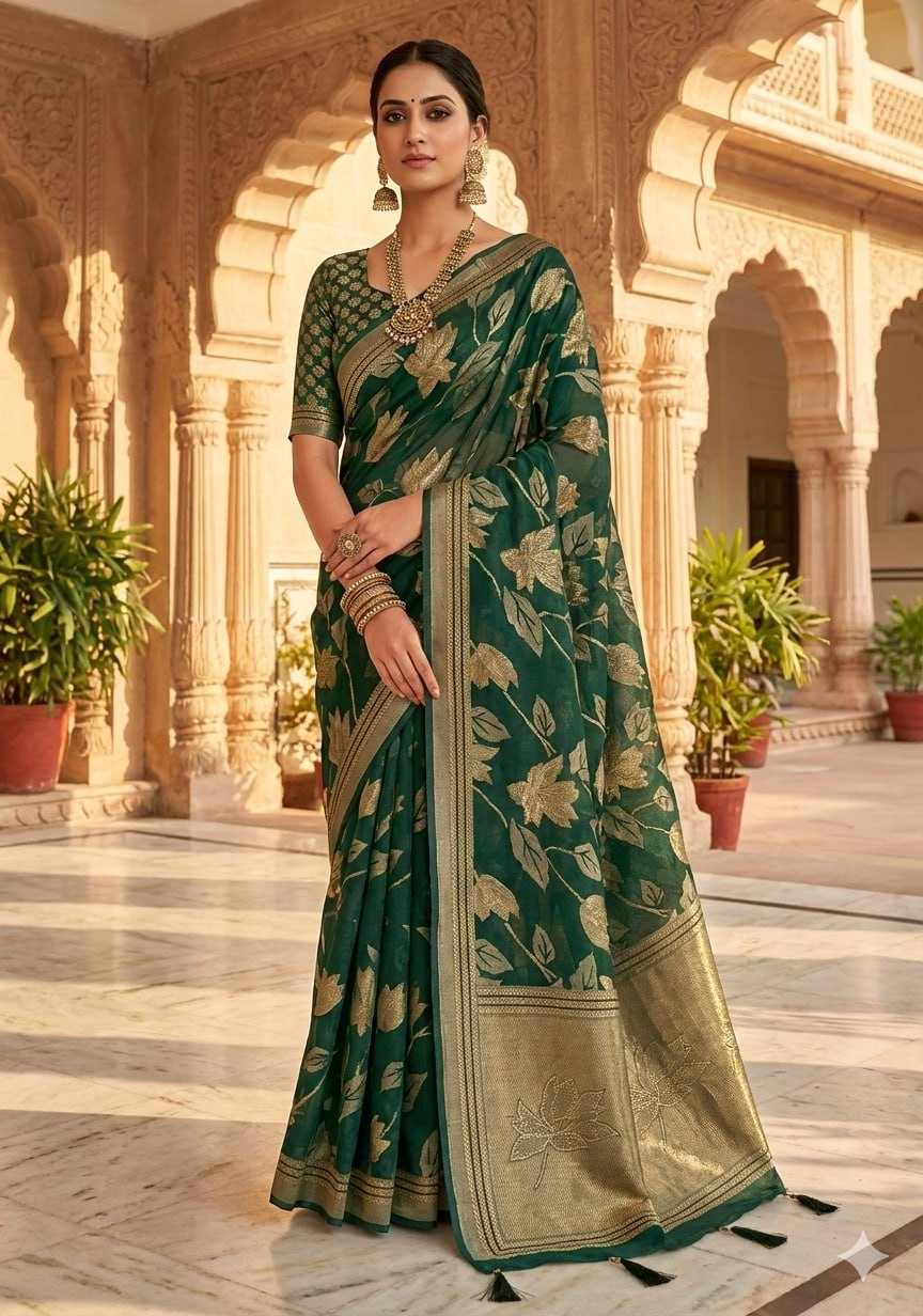 YNF Wholesale Dull Moss Fancy Sarees KESH441 Chandrakala 1 | Surat Manufacturer