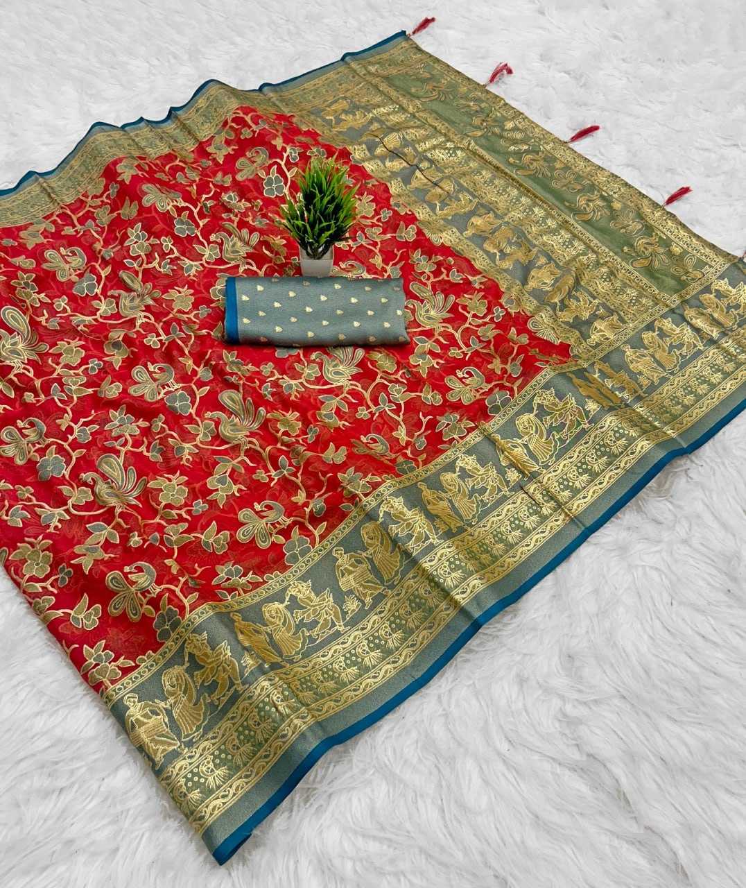 YNF Wholesale Dull Moss Designer Sarees KESH441 Chandrakala 2 | Surat Manufacturer