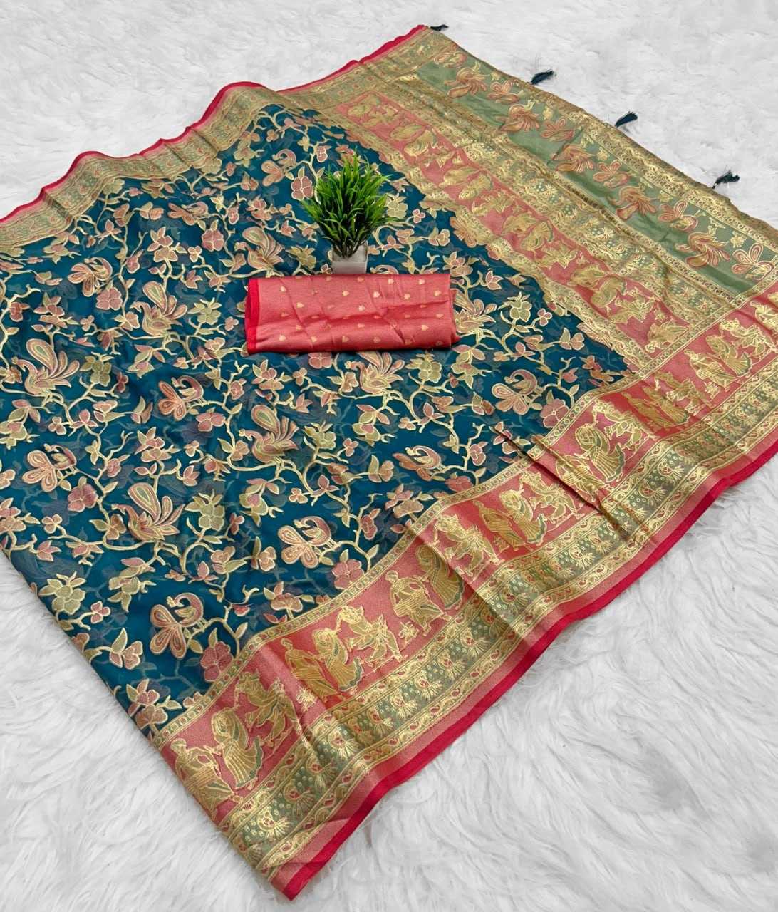 YNF Wholesale Dull Moss Designer Sarees KESH441 Chandrakala 2 | Surat Manufacturer