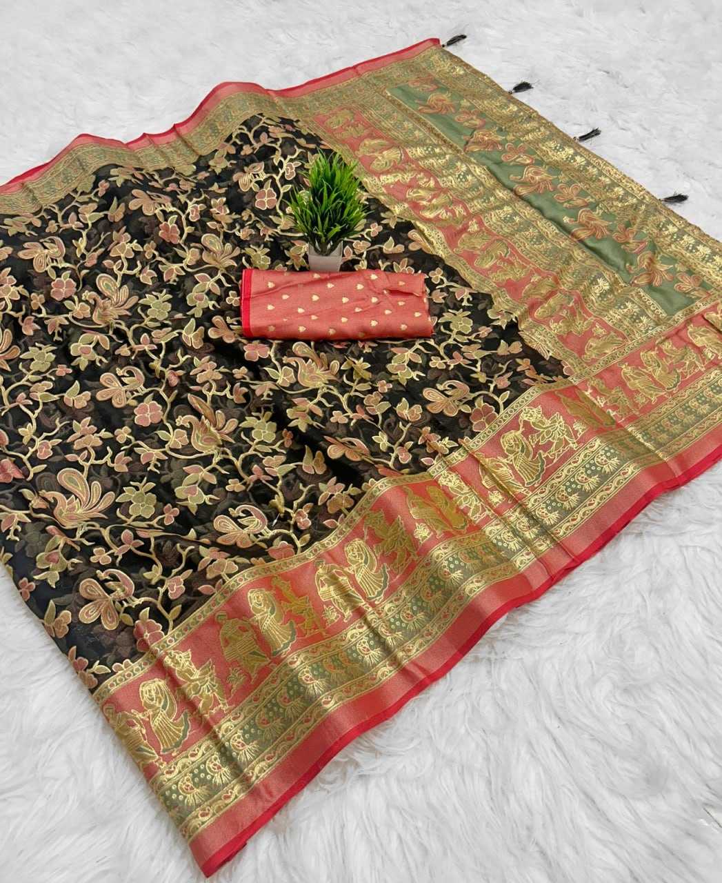 YNF Wholesale Dull Moss Designer Sarees KESH441 Chandrakala 2 | Surat Manufacturer